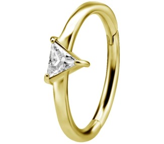GD 316 HINGED RING SET W. TRIANGLE ZIRCONIA 1,2x12mm WH