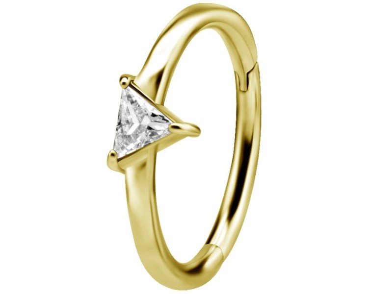 GD 316 HINGED RING SET W. TRIANGLE ZIRCONIA 1,2x12mm WH GD 316 HINGED RING SET W. TRIANGLE ZIRCONIA 1,2x12mm WH