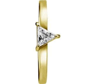 GD 316 HINGED RING SET W. TRIANGLE ZIRCONIA 1,2x12mm WH