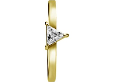 GD 316 HINGED RING SET W. TRIANGLE ZIRCONIA 1,2x12mm WH