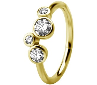 GD 316 HINGED RING SET W. ZIRCONIA 1,2x12mm WH