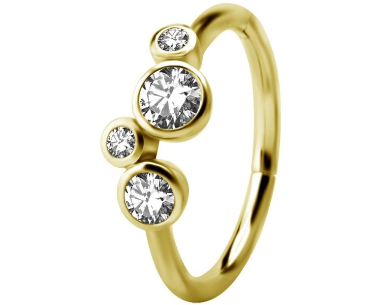 GD 316 HINGED RING SET W. ZIRCONIA 1,2x12mm WH GD 316 HINGED RING SET W. ZIRCONIA 1,2x12mm WH