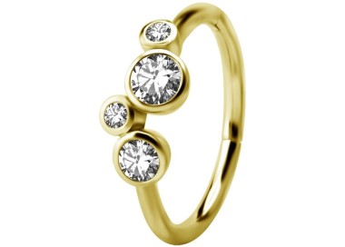GD 316 HINGED RING SET W. ZIRCONIA 1,2x12mm WH
