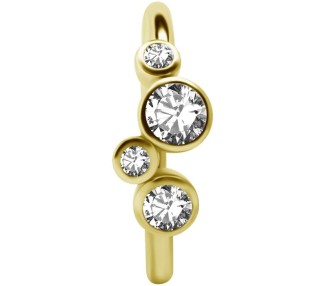 GD 316 HINGED RING SET W. ZIRCONIA 1,2x12mm WH