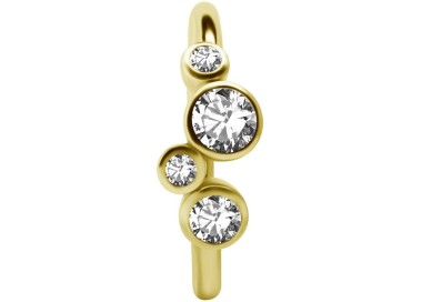 GD 316 HINGED RING SET W. ZIRCONIA 1,2x12mm WH