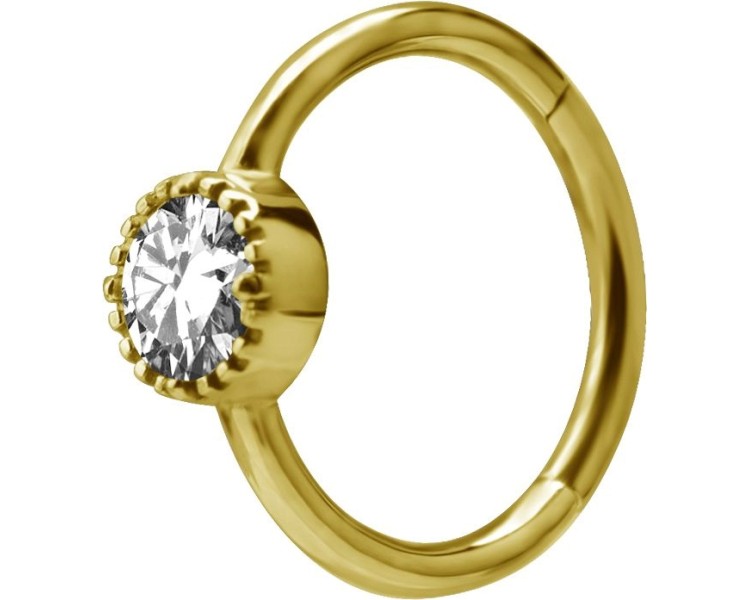 GD 316 HINGED RING SET W. ZIRCONIA 1,2x12mm WH GD 316 HINGED RING SET W. ZIRCONIA 1,2x12mm WH