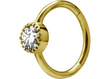 GD 316 HINGED RING SET W. ZIRCONIA 1,2x12mm WH
