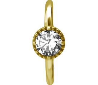 GD 316 HINGED RING SET W. ZIRCONIA 1,2x12mm WH