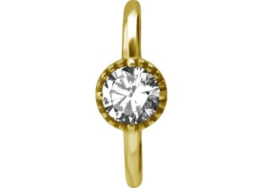 GD 316 HINGED RING SET W. ZIRCONIA 1,2x12mm WH