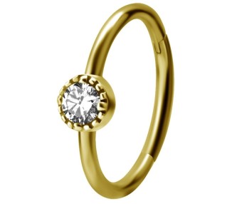 GD 316 HINGED RING SET W. ZIRCONIA 1,2x12mm WH