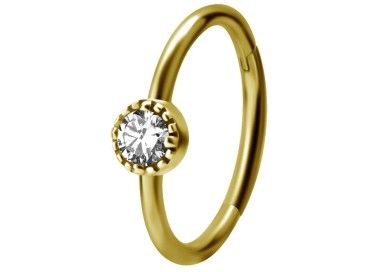 GD 316 HINGED RING SET W. ZIRCONIA 1,2x12mm WH
