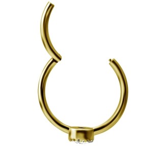 GD 316 HINGED RING SET W. ZIRCONIA 1,2x12mm WH