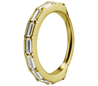 GD 316 HINGED RING SET W. BAGUETTE ZIRCONIA 1,2x12mm WH