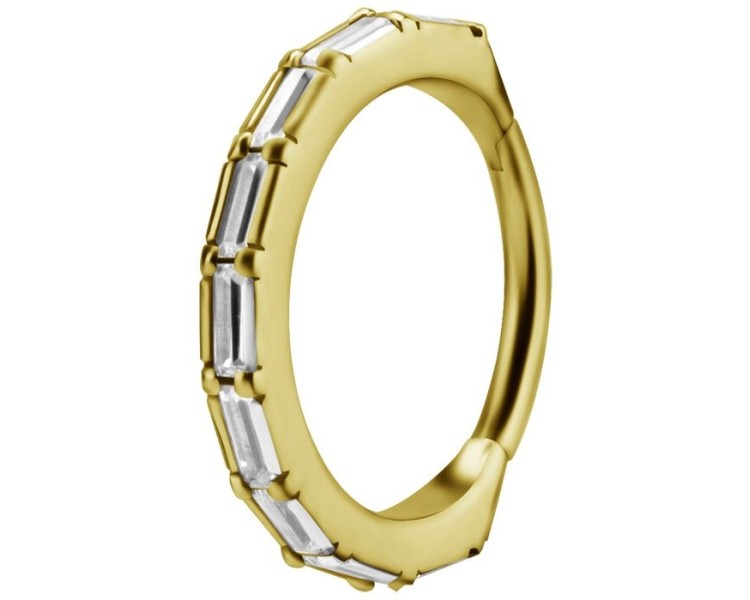 GD 316 HINGED RING SET W. BAGUETTE ZIRCONIA 1,2x12mm WH GD 316 HINGED RING SET W. BAGUETTE ZIRCONIA 1,2x12mm WH