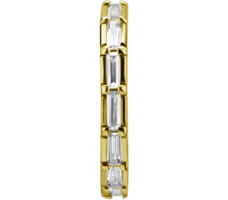 GD 316 HINGED RING SET W. BAGUETTE ZIRCONIA 1,2x12mm WH