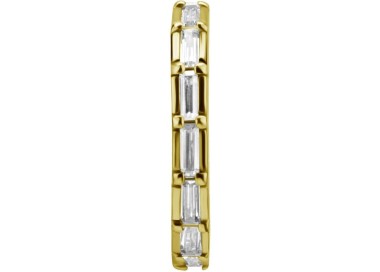 GD 316 HINGED RING SET W. BAGUETTE ZIRCONIA 1,2x12mm WH