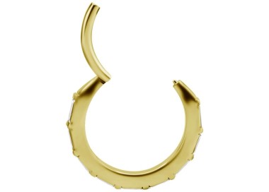 GD 316 HINGED RING SET W. BAGUETTE ZIRCONIA 1,2x12mm WH