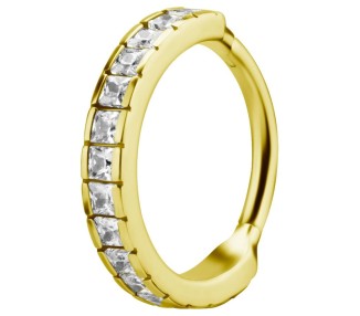 GD 316 HINGED RING SET W. SQUARE ZIRCONIA 1,2x12mm WH