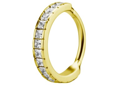 GD 316 HINGED RING SET W. SQUARE ZIRCONIA 1,2x12mm WH
