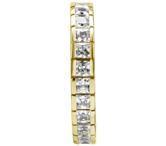 GD 316 HINGED RING SET W. SQUARE ZIRCONIA 1,2x12mm WH