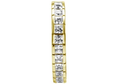 GD 316 HINGED RING SET W. SQUARE ZIRCONIA 1,2x12mm WH