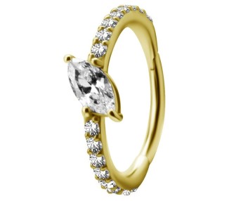 GD 316 HINGED RING SET W. MARQUISE ZIRCONIA 1,2x12mm WH