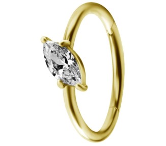 GD 316 HINGED RING SET W. MARQUISE ZIRCONIA 1,2x12mm WH