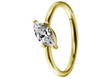 GD 316 HINGED RING SET W. MARQUISE ZIRCONIA 1,2x12mm WH