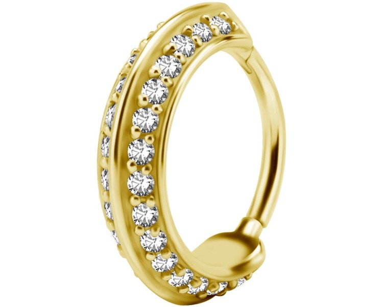 GD 316 HINGED RING SET W. ZIRCONIA 1,2x12mm WH GD 316 HINGED RING SET W. ZIRCONIA 1,2x12mm WH