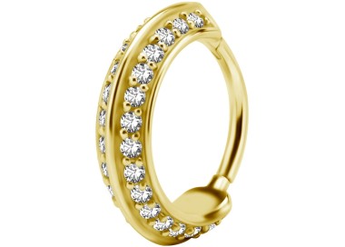 GD 316 HINGED RING SET W. ZIRCONIA 1,2x12mm WH