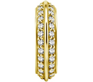 GD 316 HINGED RING SET W. ZIRCONIA 1,2x12mm WH