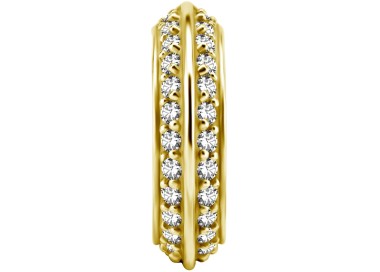 GD 316 HINGED RING SET W. ZIRCONIA 1,2x12mm WH