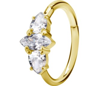 GD 316 HINGED RING SET W. ZIRCONIA 1,2x12mm WH