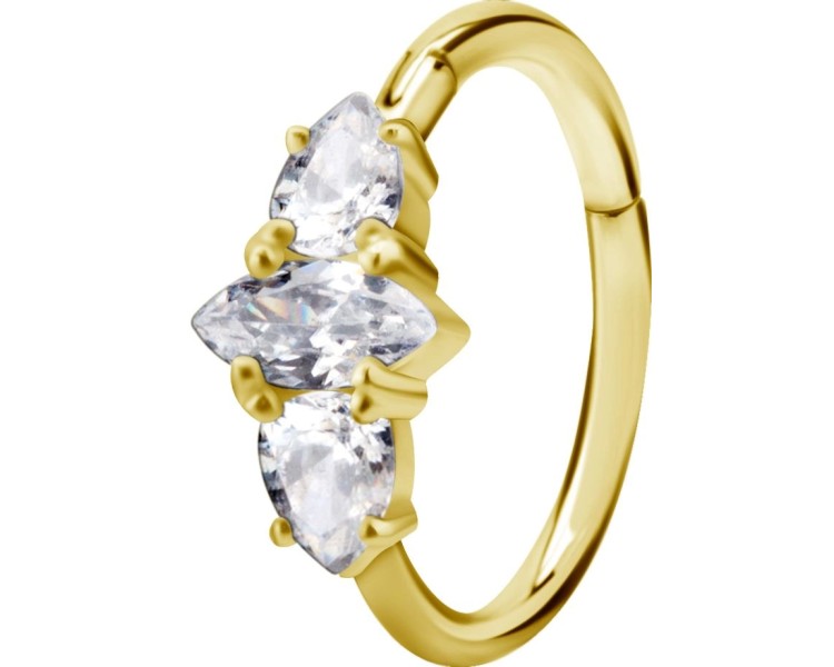GD 316 HINGED RING SET W. ZIRCONIA 1,2x12mm WH GD 316 HINGED RING SET W. ZIRCONIA 1,2x12mm WH