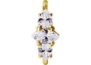 GD 316 HINGED RING SET W. ZIRCONIA 1,2x12mm WH