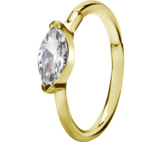 GD 316 HINGED RING SET W. MARQUISE ZIRCONIA 1,2x12mm WH