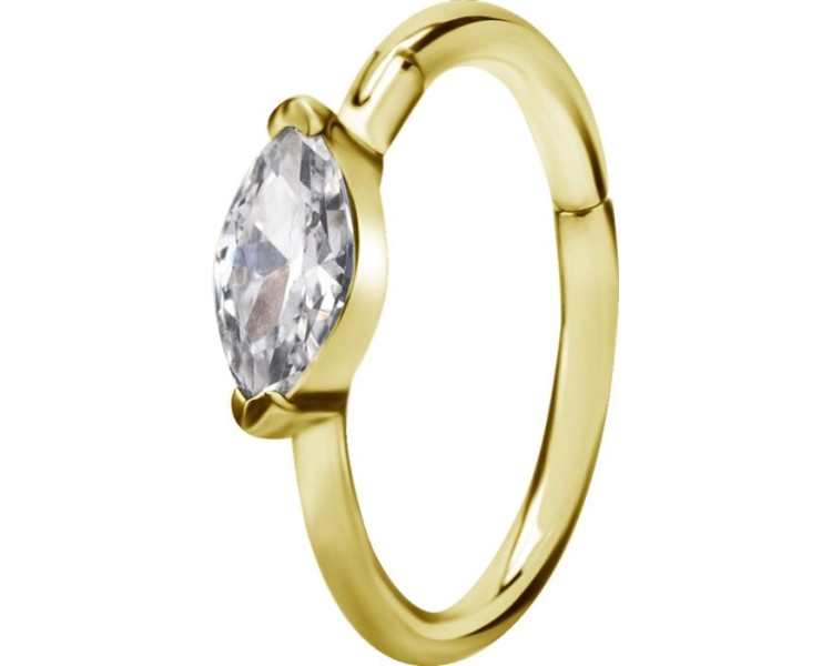 GD 316 HINGED RING SET W. MARQUISE ZIRCONIA 1,2x12mm WH GD 316 HINGED RING SET W. MARQUISE ZIRCONIA 1,2x12mm WH