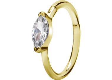 GD 316 HINGED RING SET W. MARQUISE ZIRCONIA 1,2x12mm WH
