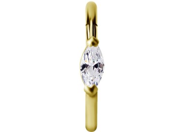 GD 316 HINGED RING SET W. MARQUISE ZIRCONIA 1,2x12mm WH