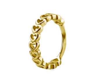 GD 316 HINGED RING (HEARTS) 1,2x12mm