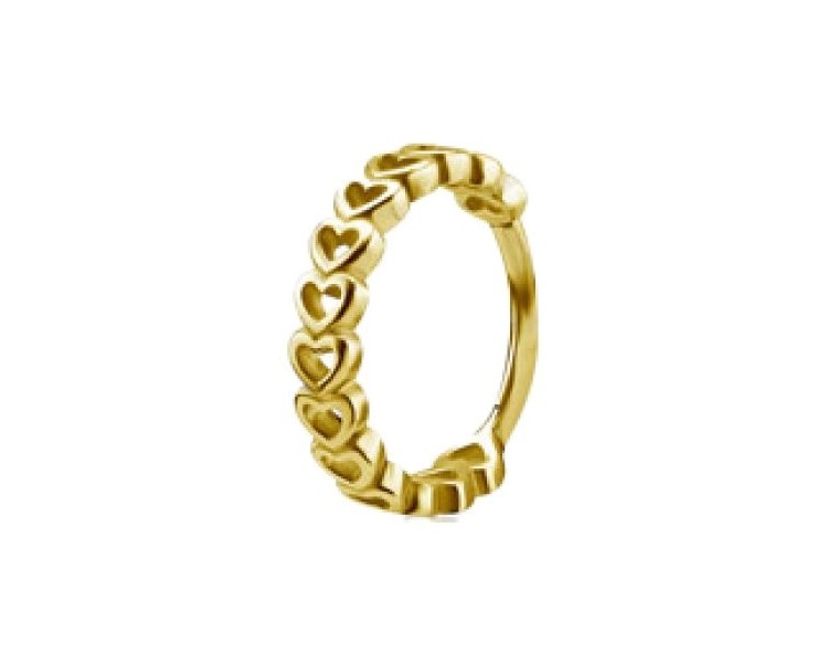 GD 316 HINGED RING (HEARTS) 1,2x12mm GD 316 HINGED RING (HEARTS) 1,2x12mm