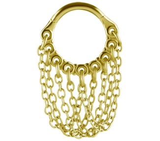 GD 316 HINGED RING WITH CHAIN DANGLES (PLAIN) 1,2x8mm