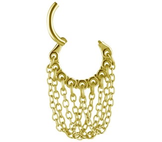 GD 316 HINGED RING WITH CHAIN DANGLES (PLAIN) 1,2x8mm
