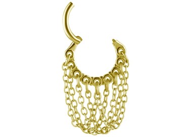 GD 316 HINGED RING WITH CHAIN DANGLES (PLAIN) 1,2x8mm