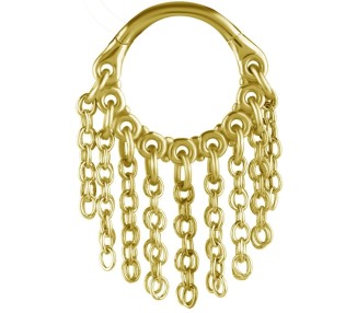 GD 316 HINGED RING WITH CHAIN DANGLES (PLAIN) 1,2x8mm