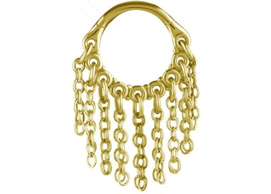 GD 316 HINGED RING WITH CHAIN DANGLES (PLAIN) 1,2x8mm