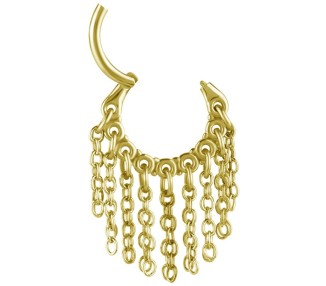GD 316 HINGED RING WITH CHAIN DANGLES (PLAIN) 1,2x8mm