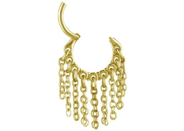 GD 316 HINGED RING WITH CHAIN DANGLES (PLAIN) 1,2x8mm