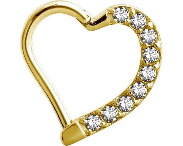 GD 316 JEWELLED HINGED HEART RING LEFT GD 316 JEWELLED HINGED HEART RING LEFT