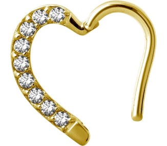 GD 316 JEWELLED HINGED HEART RING LEFT